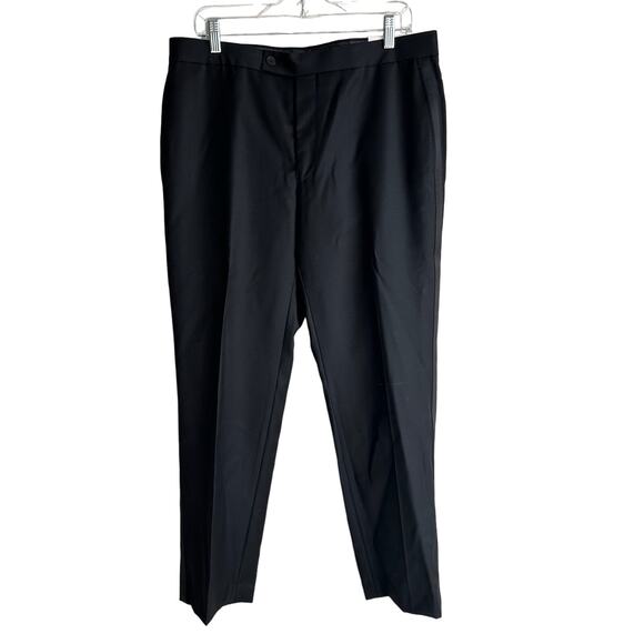 Lauren Ralph Lauren Eagan Wool Suit Flat Front Trouser Black 34x30 - Picture 1 of 8